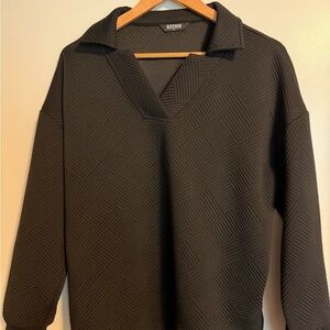 BITEM Black Textured Pullover TWO Piece Set